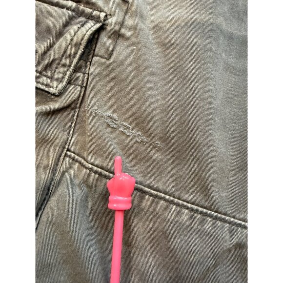 Y2K Cargo No Boundaries Mens Shorts Size 38 Gray Vintage Pockets Distressed Nobo - Picture 9 of 9